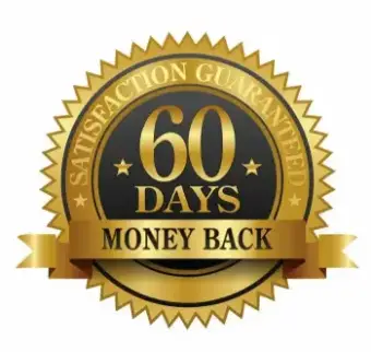 60 day satisfaction guarantee seal for product purchase protection