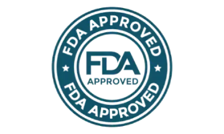 FDA registered facility badge showing compliance with manufacturing guidelines