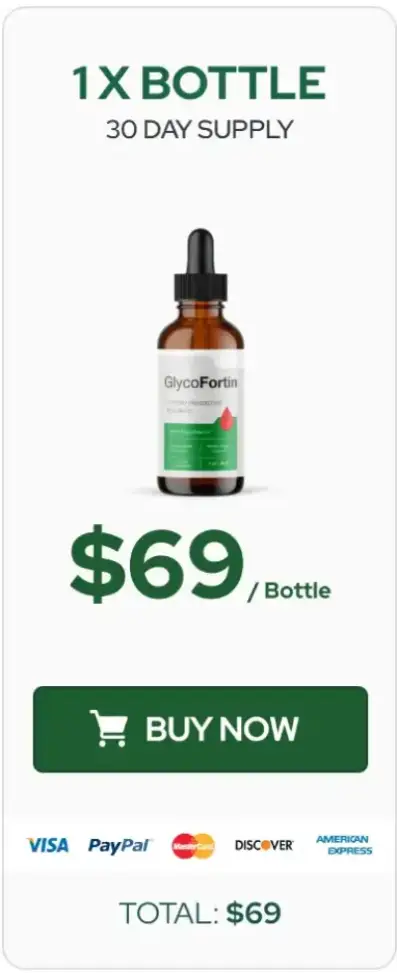 GlycoFortin 1 bottle basic offer with 30 day supply option