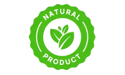 Natural ingredients badge representing plant based wellness formula